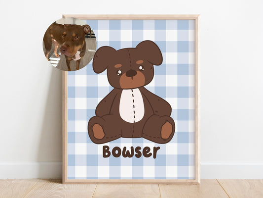 Custom Teddy Bear Pet Portrait