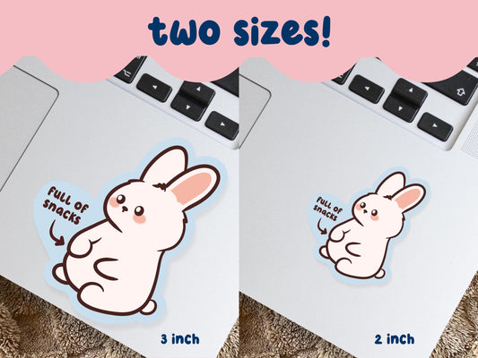Full Of Snacks Bunny Sticker