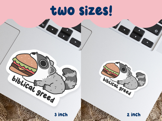 Biblical Greed Sticker
