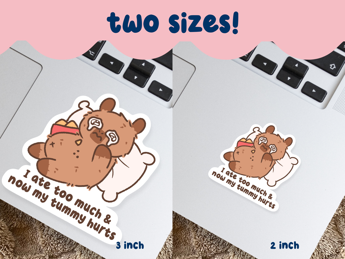 Ate Too Much & Now My Tummy Hurts Sticker