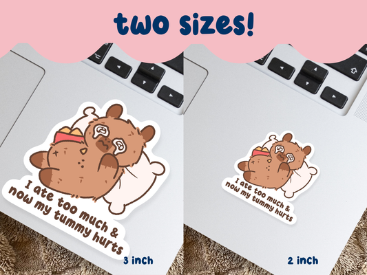 Ate Too Much & Now My Tummy Hurts Sticker