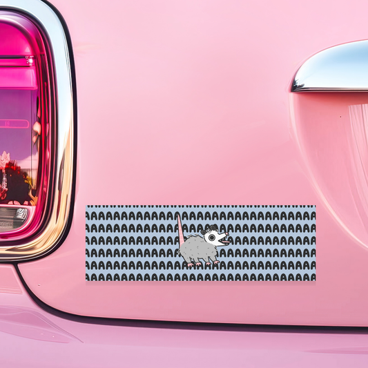 Screaming Possum Car Magnet