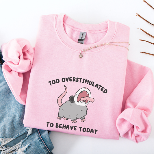 Too Overstimulated To Behave Sweatshirt