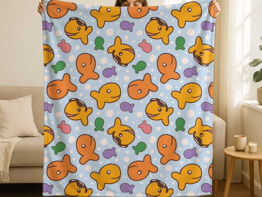 The Blanket That Smiles Back Goldfish Blanket