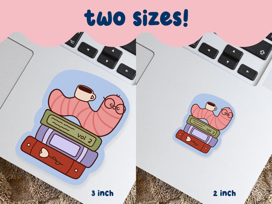 Book Worm Sticker