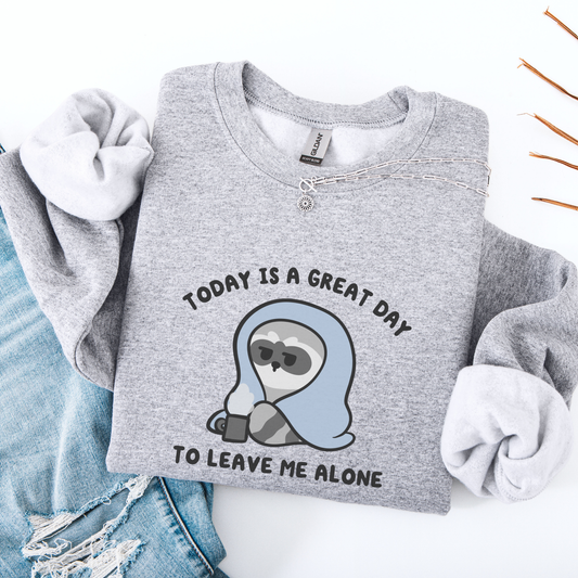 Leave Me Alone Raccoon Sweatshirt