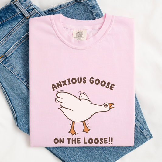 Anxious Goose On The Loose Comfort Colors Shirt