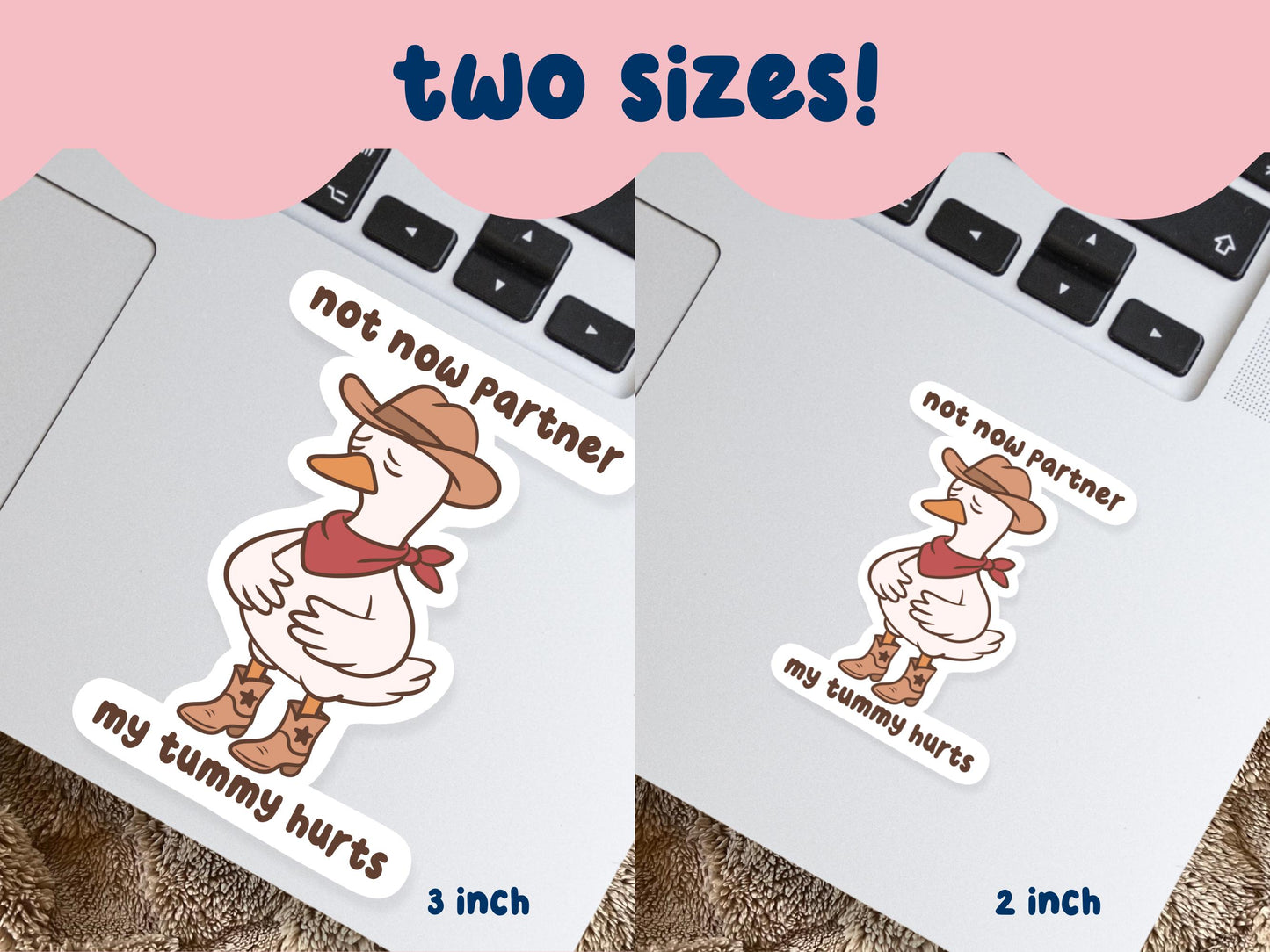 Not Now Partner My Tummy Hurts Sticker