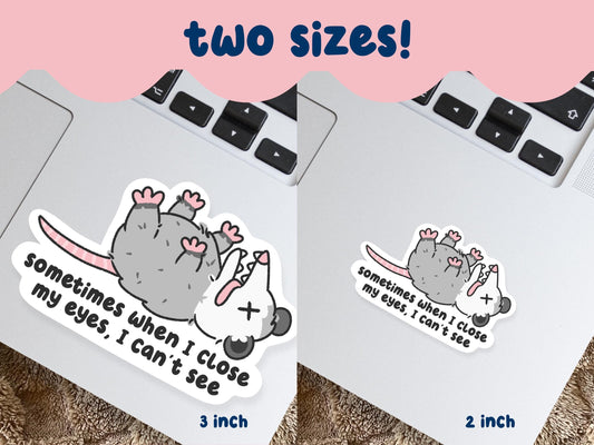 When I Close My Eyes I Can't See Sticker