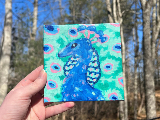ORIGINAL Peacock Acrylic Painting