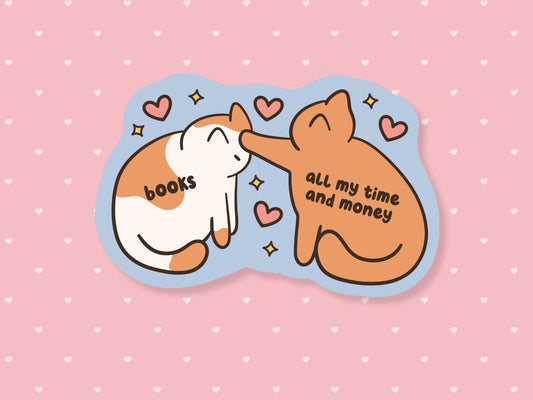 Book Lover Cute Cat Meme Sticker