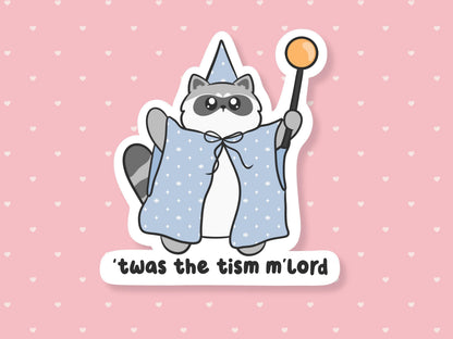 Twas The Tism Mlord Raccoon Sticker