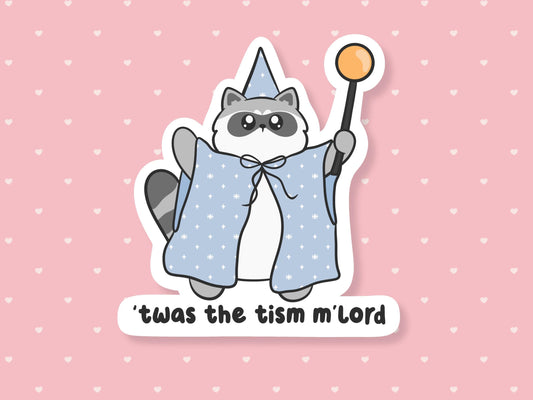 Twas The Tism Mlord Raccoon Sticker