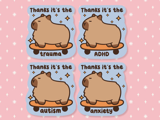 Thanks It's The... Capybara Sticker