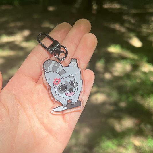 Stabby Max Acrylic Keychain
