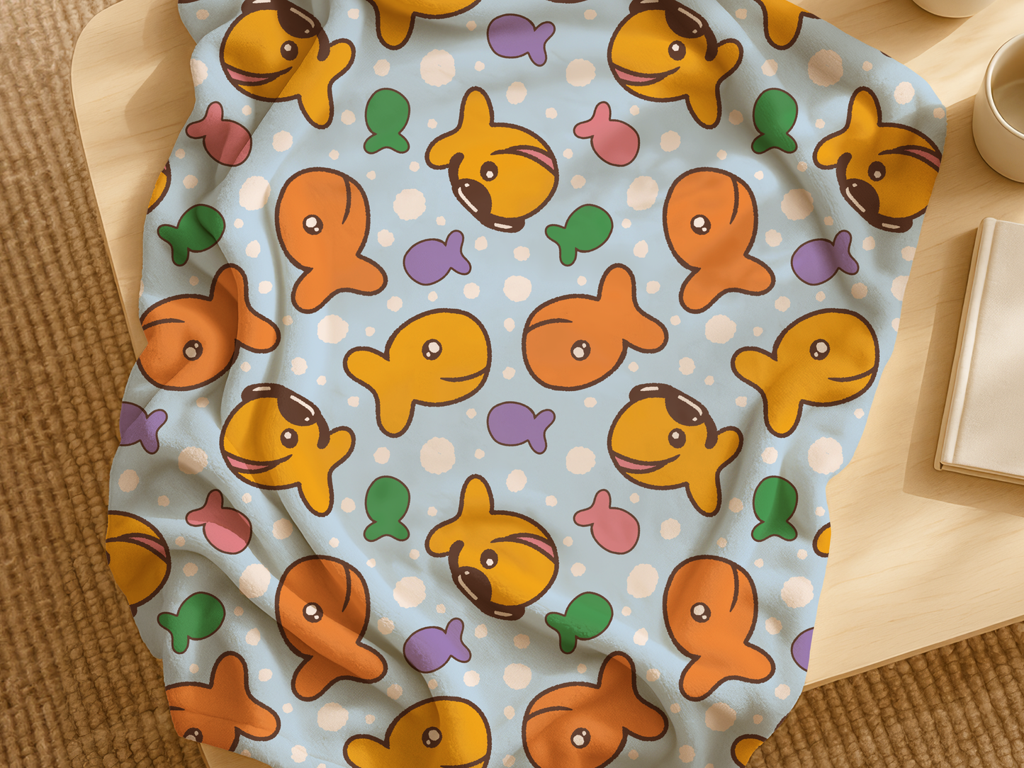 The Blanket That Smiles Back Goldfish Blanket