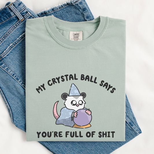You're Full Of Shit Crystal Ball Comfort Color Shirt