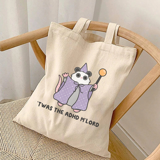 Twas The ADHD Mlord Possum Tote Bag