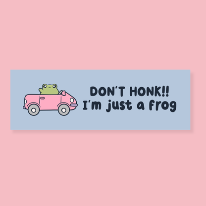 Don't Honk I'm Just A Frog Car Magnet