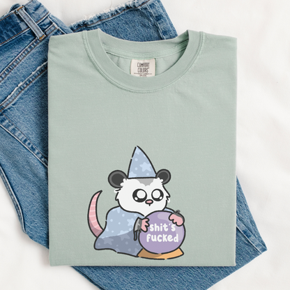 Shits Fucked Crystal Ball Comfort Colors Shirt