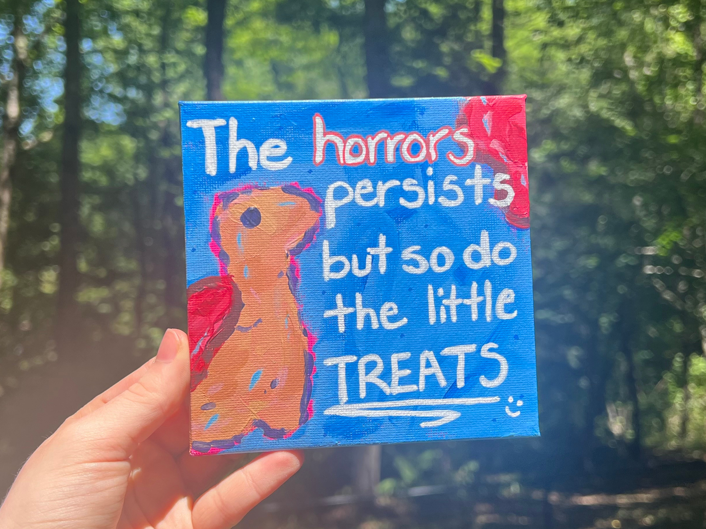 ORIGINAL Horrors Persists But So Do The Treats Acrylic Painting