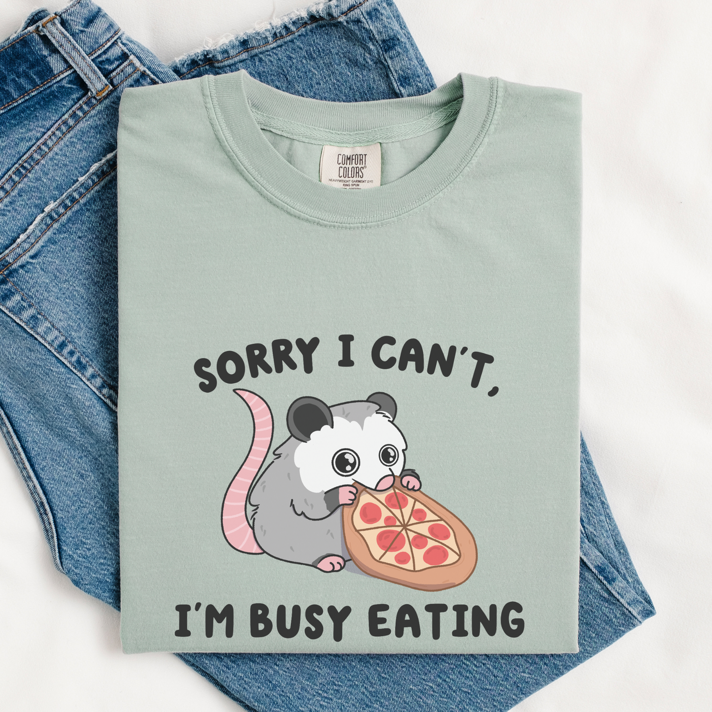 I'm Busy Eating Pizza Comfort Colors Shirt