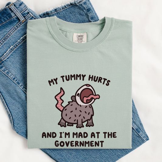 Tummy Hurts Mad At Government Comfort Colors Shirt