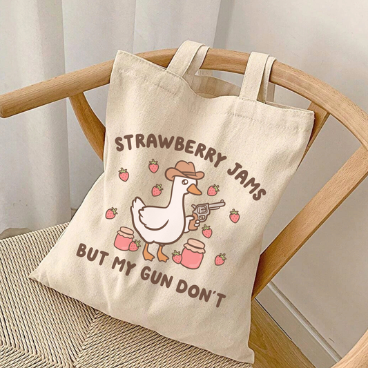 Strawberry Jams Gun Don't Tote Bag