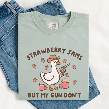 Strawberry Jams But My Gun Don't Comfort Colors Shirt
