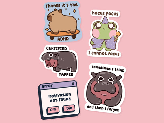 Unhinged ADHD Sticker Bundle & Save