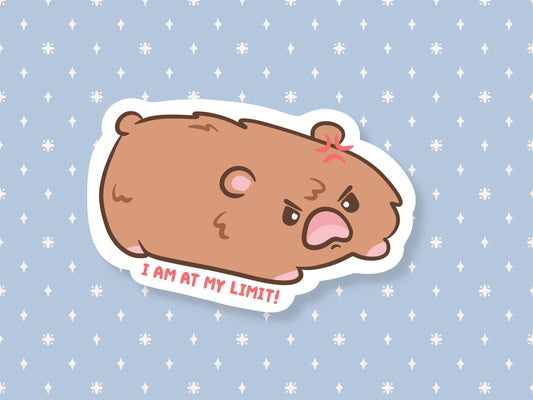 I Am At My Limit Mad Hamster Sticker
