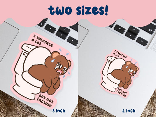 Lactose Intolerant Bear Sticker