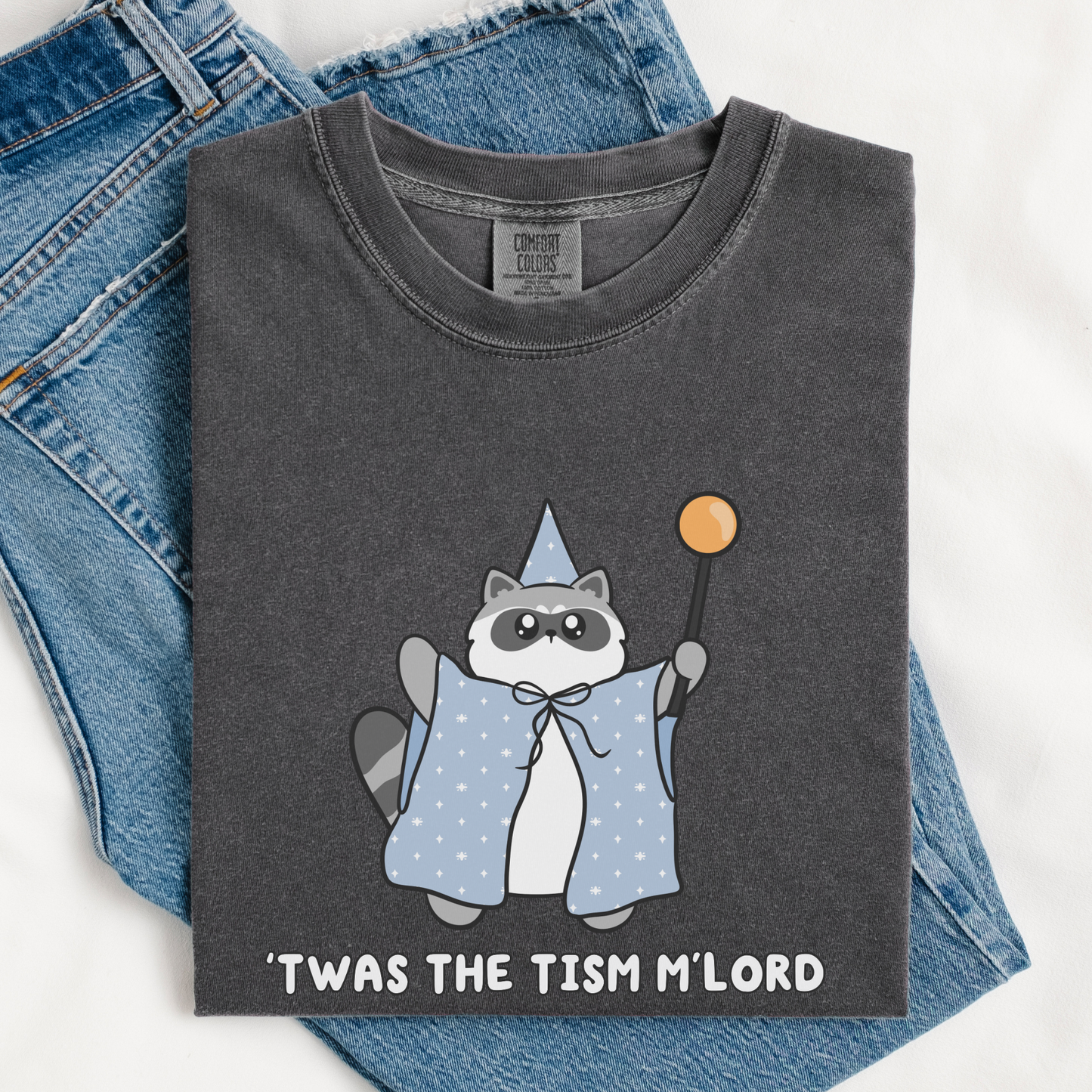 Twas The Tism Mlord Raccoon Comfort Colors Shirt