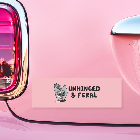 Unhinged & Feral Car Magnet