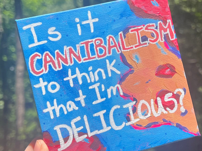 ORIGINAL Is It Cannibalism?? Acrylic Painting