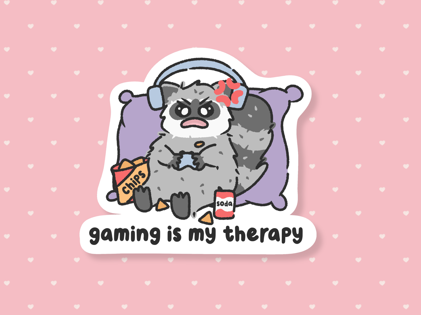 Gaming Is My Therapy Sticker