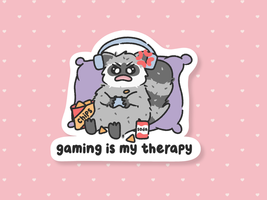 Gaming Is My Therapy Sticker