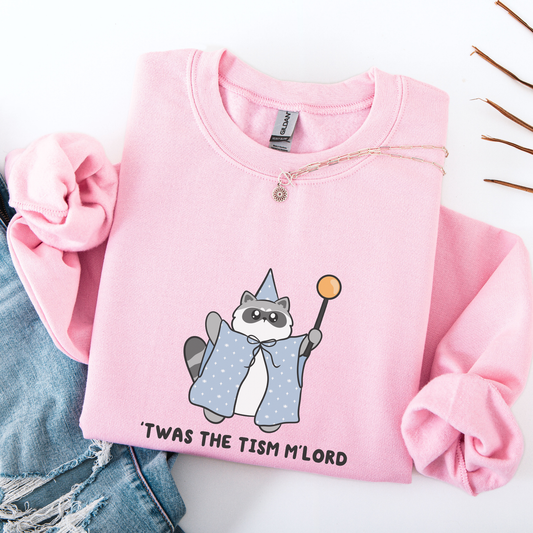 Twas The Tism Mlord Raccoon Sweatshirt