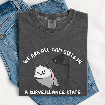 We Are All Cam Girls In A Surveillance State Comfort Colors Shirt