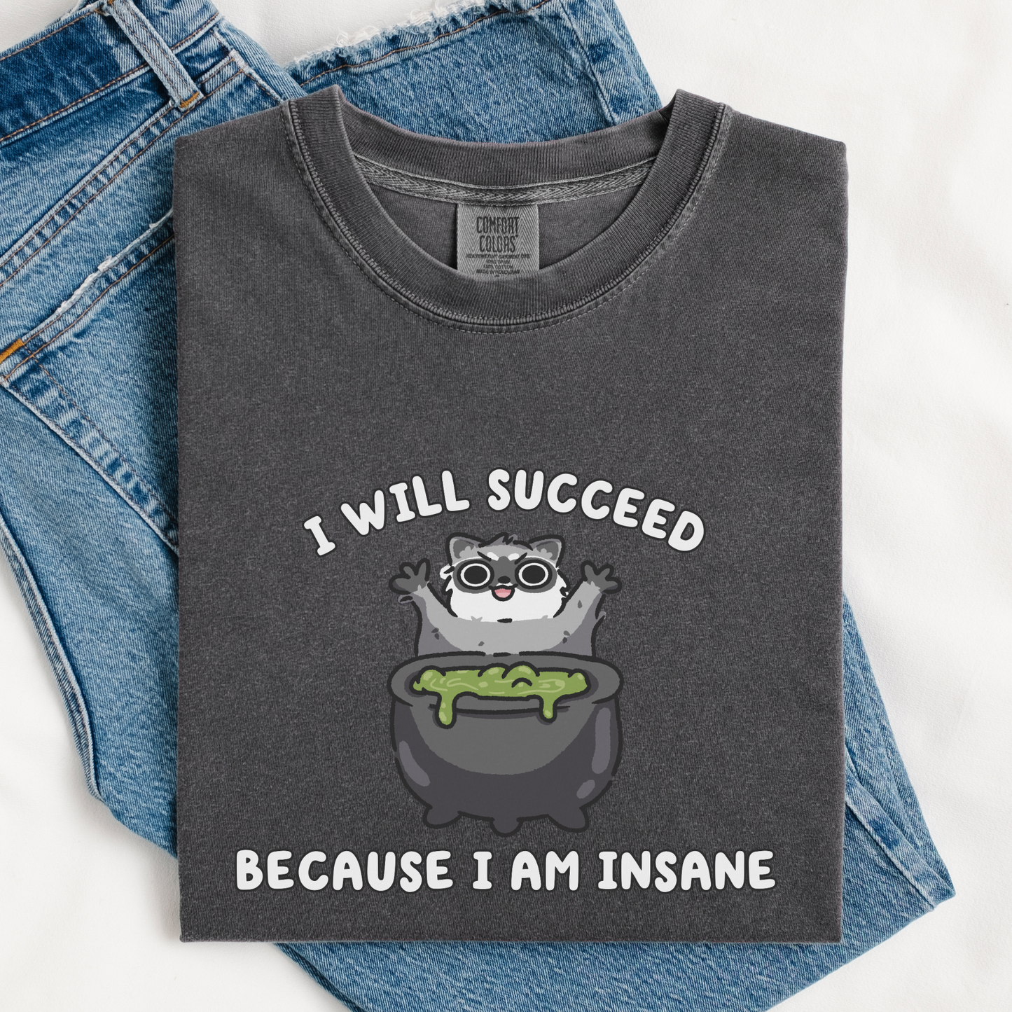 I Will Succeed Bc I Am Insane Comfort Colors Shirt