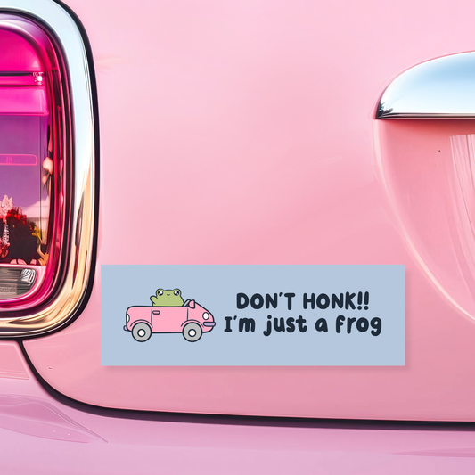 Don't Honk I'm Just A Frog Car Magnet