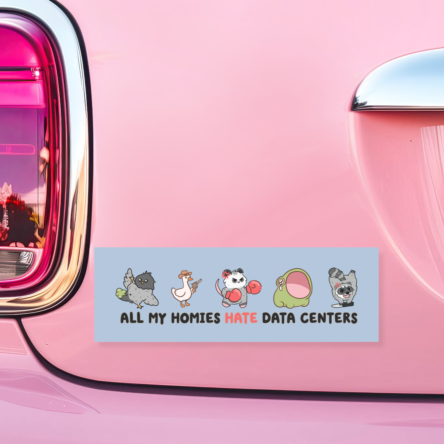 All My Homies Hate Data Centers Car Magnet