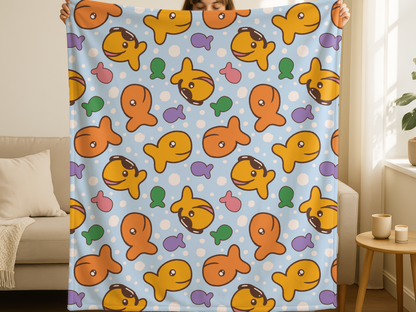 The Blanket That Smiles Back Goldfish Blanket