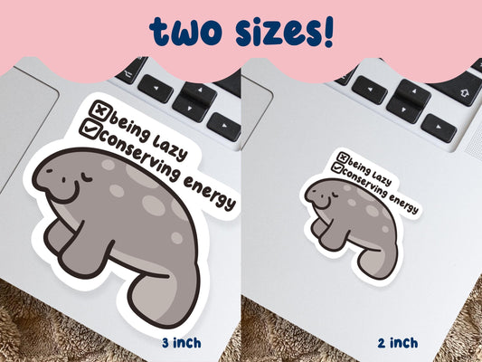 Lazy Manatee Sticker
