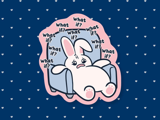 What If? Anxious Bunny Sticker