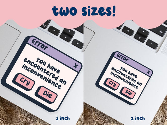 Unhinged Error Sticker