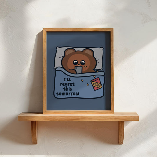 Up All Night Doomscrolling Art Print