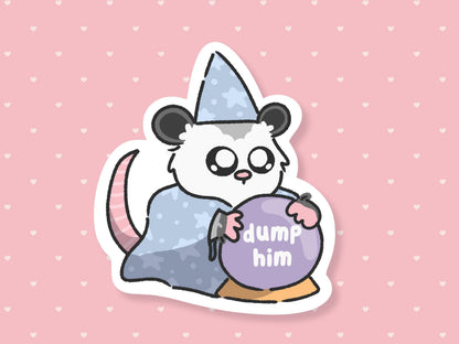 Dump Him Crystal Ball Sticker\