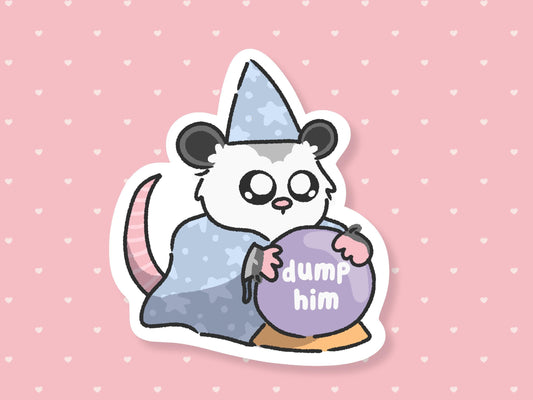 Dump Him Crystal Ball Sticker\