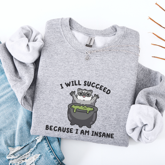 I Will Succeed Bc I Am Insane Sweatshirt